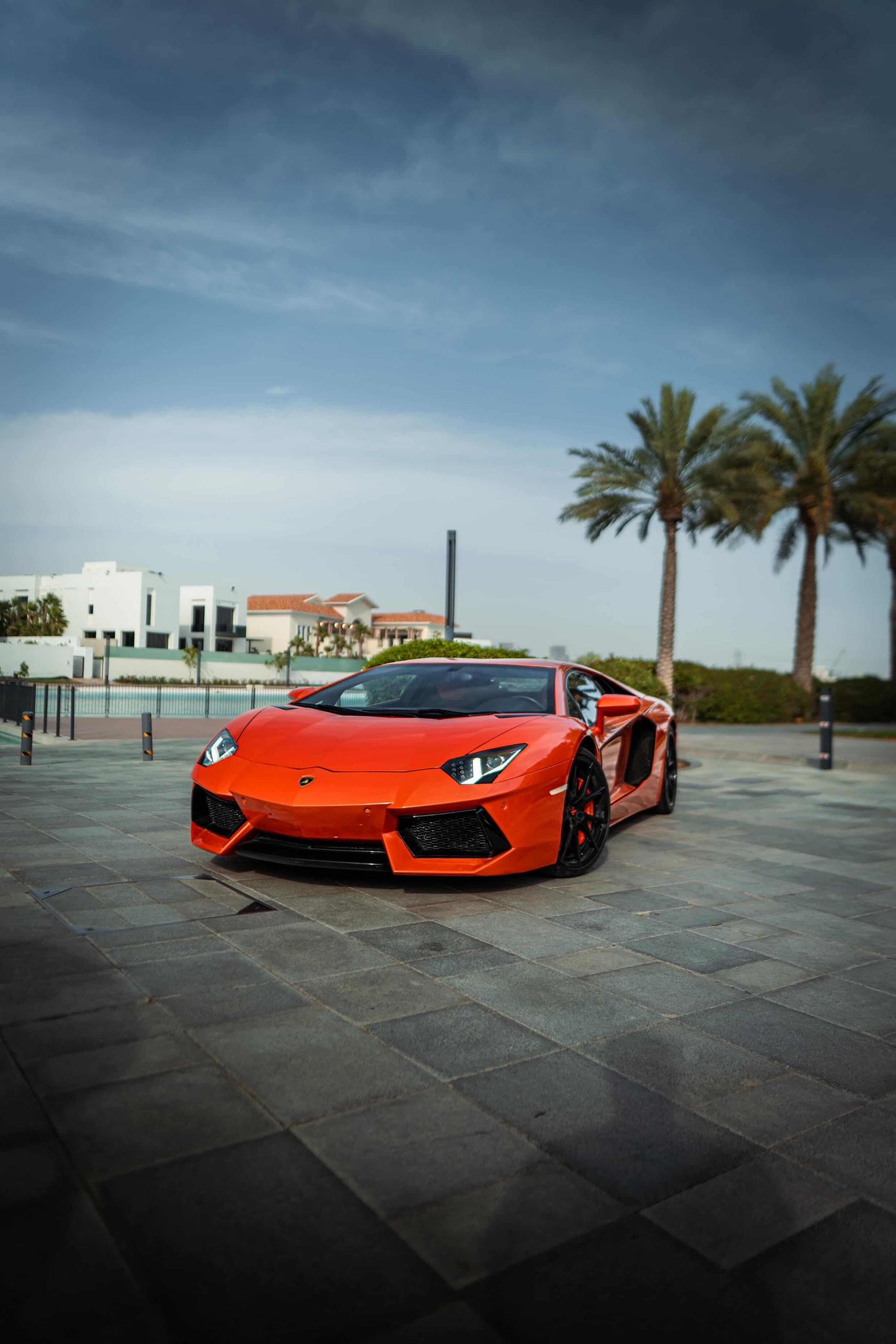 Lamborghini Aventador in orange